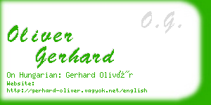 oliver gerhard business card